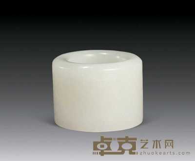 清 白玉扳指 高2.6cm；直径3.8cm